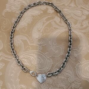 Return to Tiffany®Heart Tag Chain Link Choker in Silver